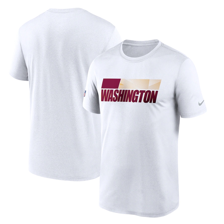Men's Washington Football Team 2020 White Sideline Impact Legend Performance T-Shirt